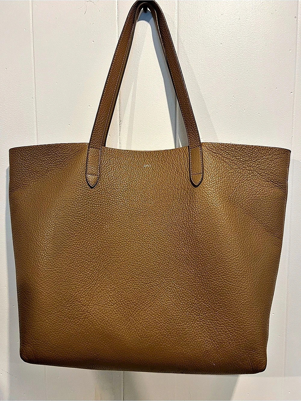 Cuyana Classic Structured Tote Brown/Cappucino Leather Tote